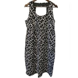 Lennie for Nina Leonard Empire Waist Linen Blend Dress 10